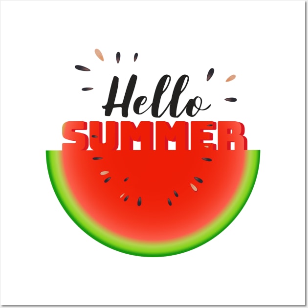 Hello Summer Wall Art by Purwoceng